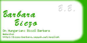 barbara biczo business card