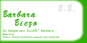 barbara biczo business card